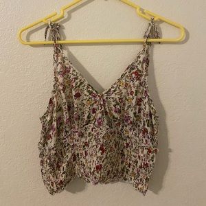 Flower patterned blouse top